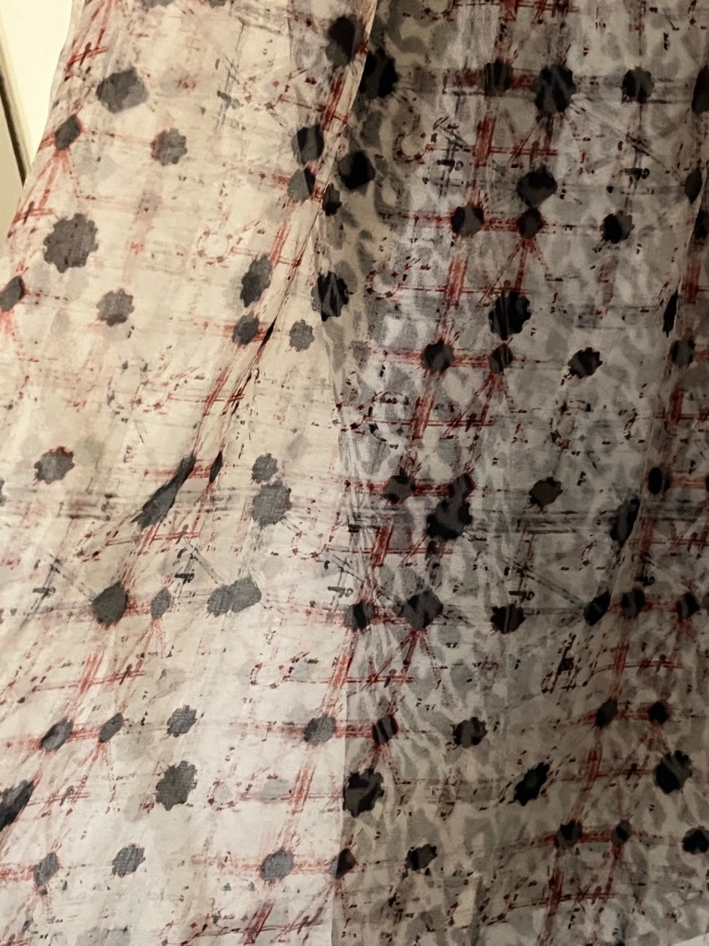 Theyskens Theory Geometric Leopard Print 100 Silk Maxi Layered Semi-Sheer Skirt - Picture 4 of 13
